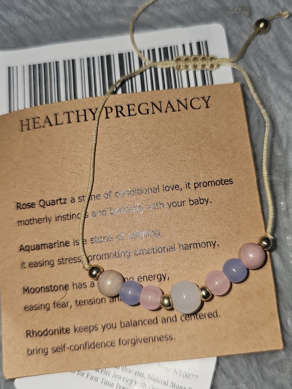 Rose Quartz and Pastel Bead Adjustable Bracelet